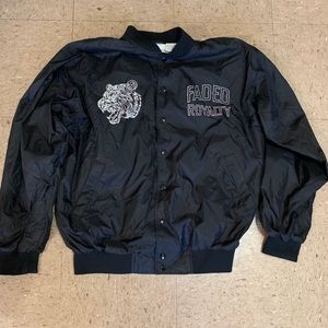 Faded Royalty black & silver Rebels bomber jacket